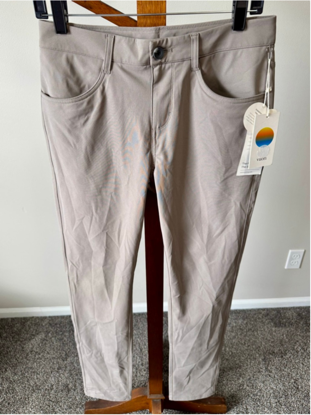 Men's Vuori Meta™ Pant Athletic Slim Fit 28x30" in Mocha NWT - Picture 7 of 16